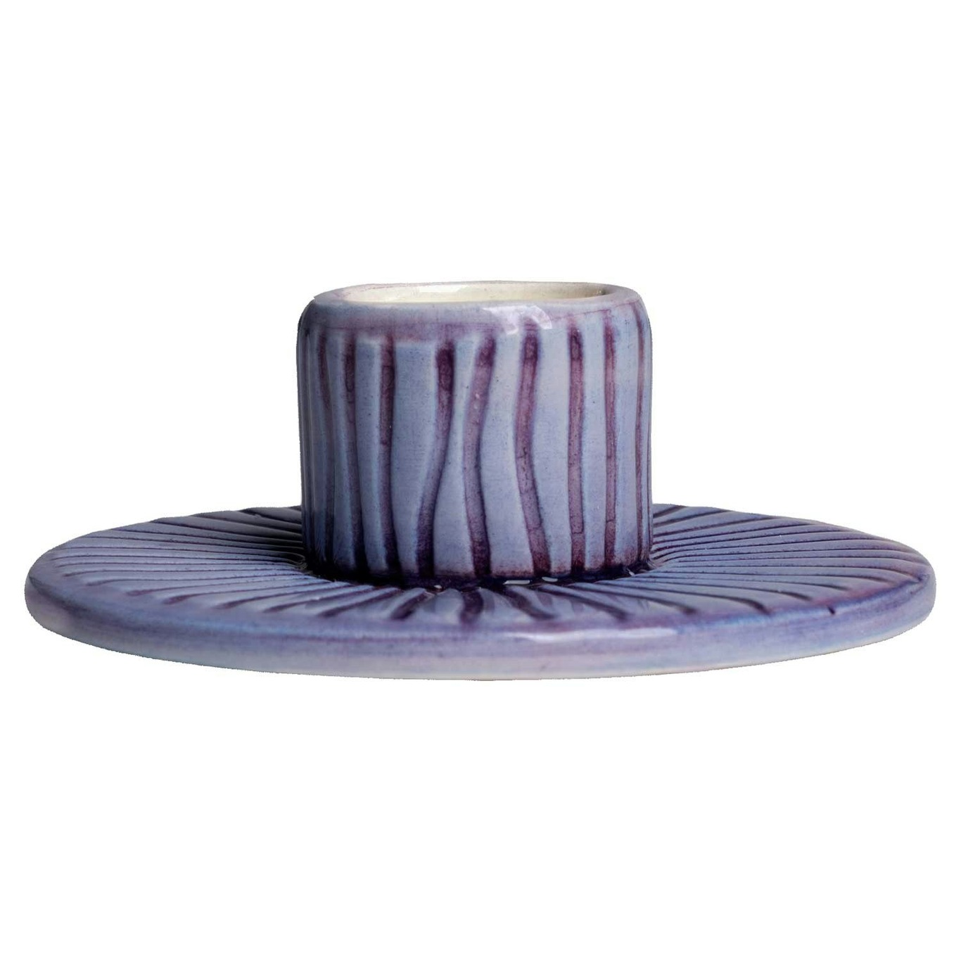 Stripes Kerzenhalter 8 cm, Violett