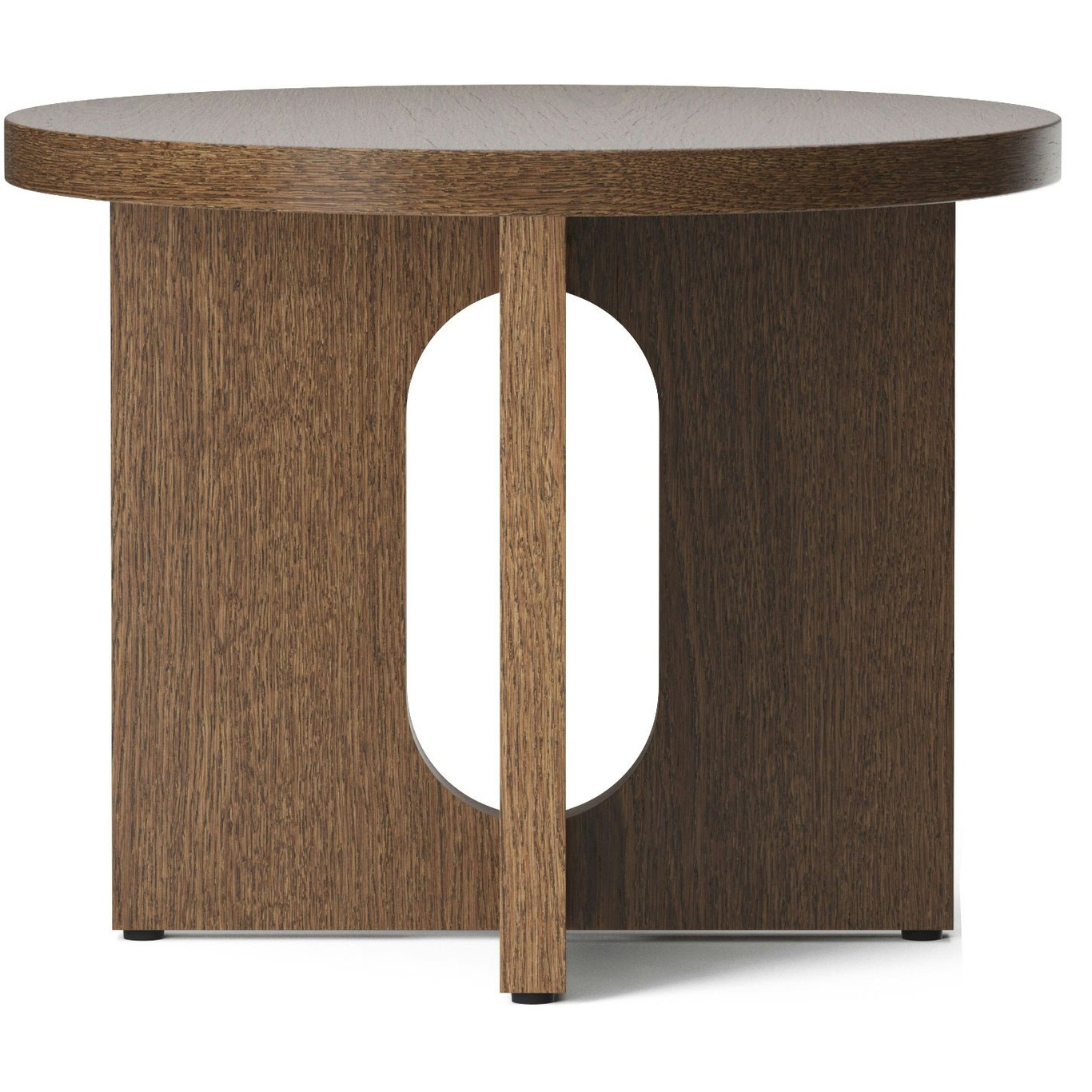 Androgyne Side Table Ø50 cm, Dark Stained Oak / Dark Stained Oak