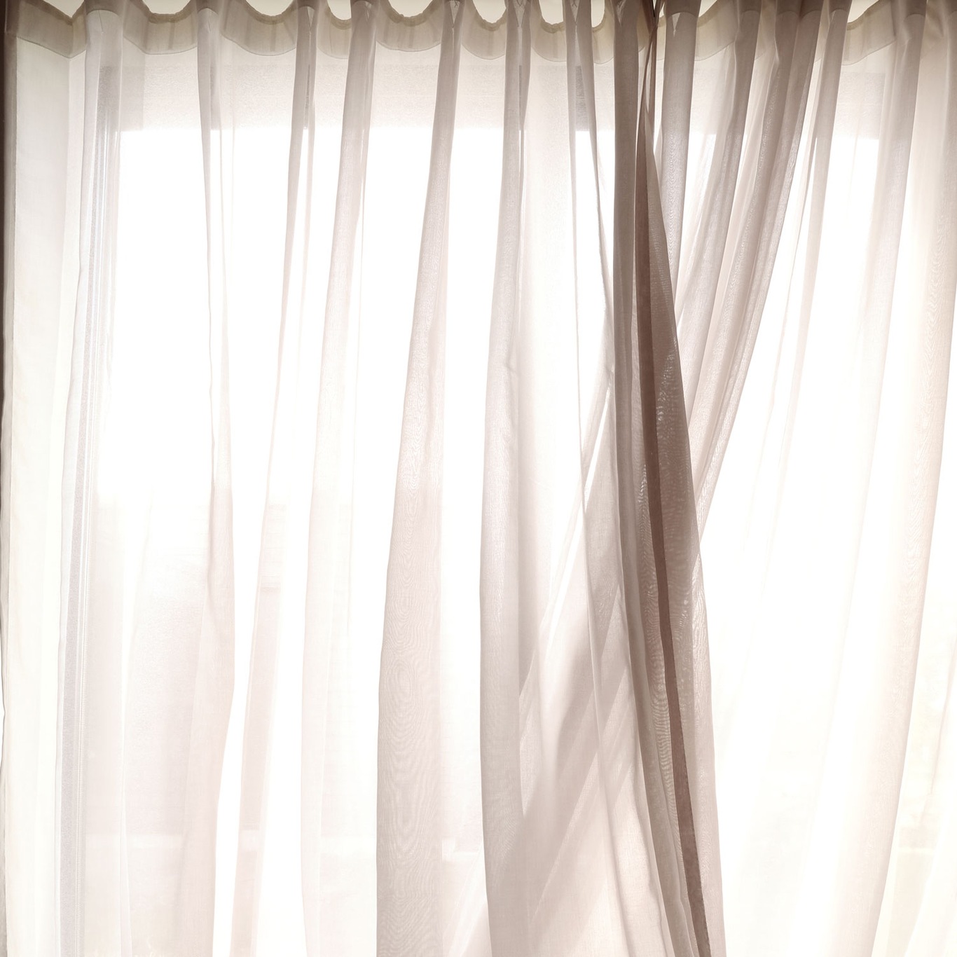 Mimmi Vorhang Recycelt Stoff Doppelt Breite, Naturrosa, 290x290 cm