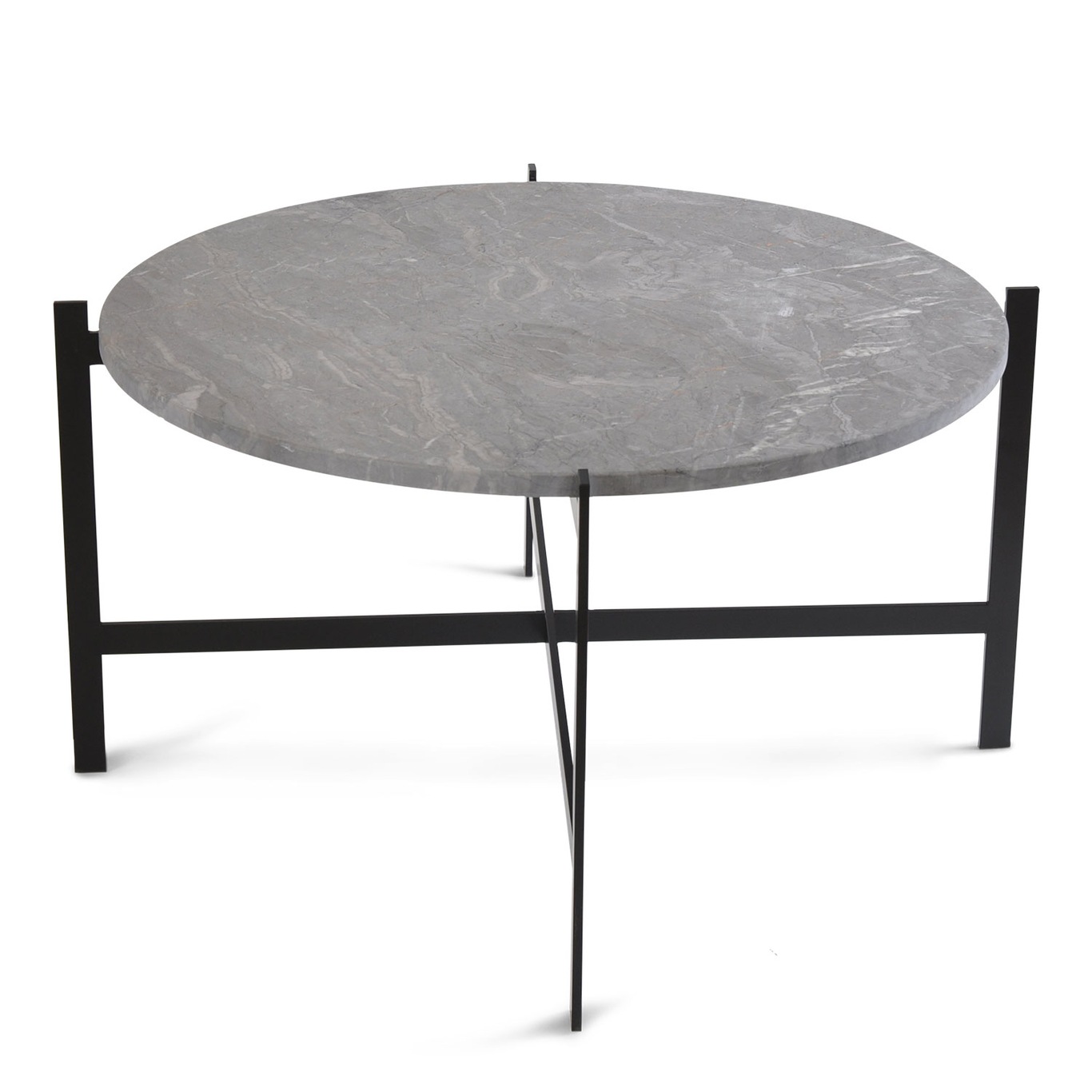 Deck Large Tisch, Grau Marmor/Schwarz