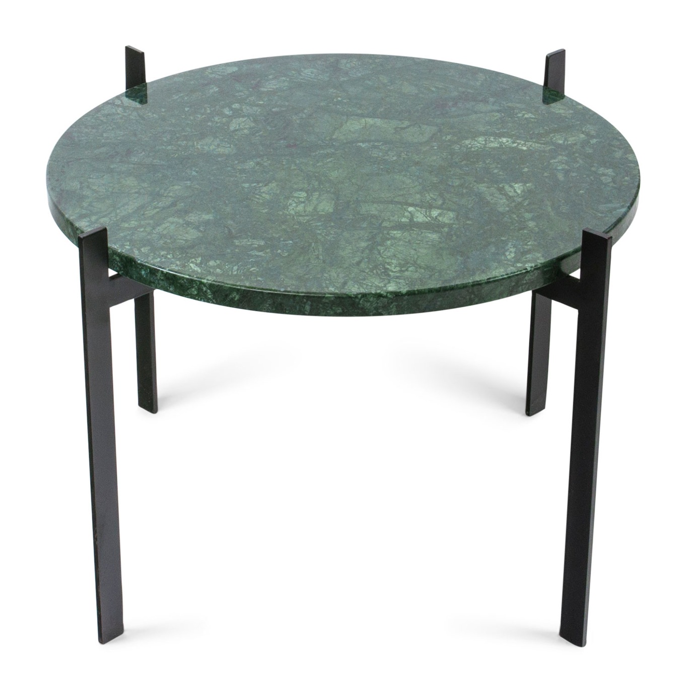 Single Deck Tisch, Grün Marmor/Schwarz