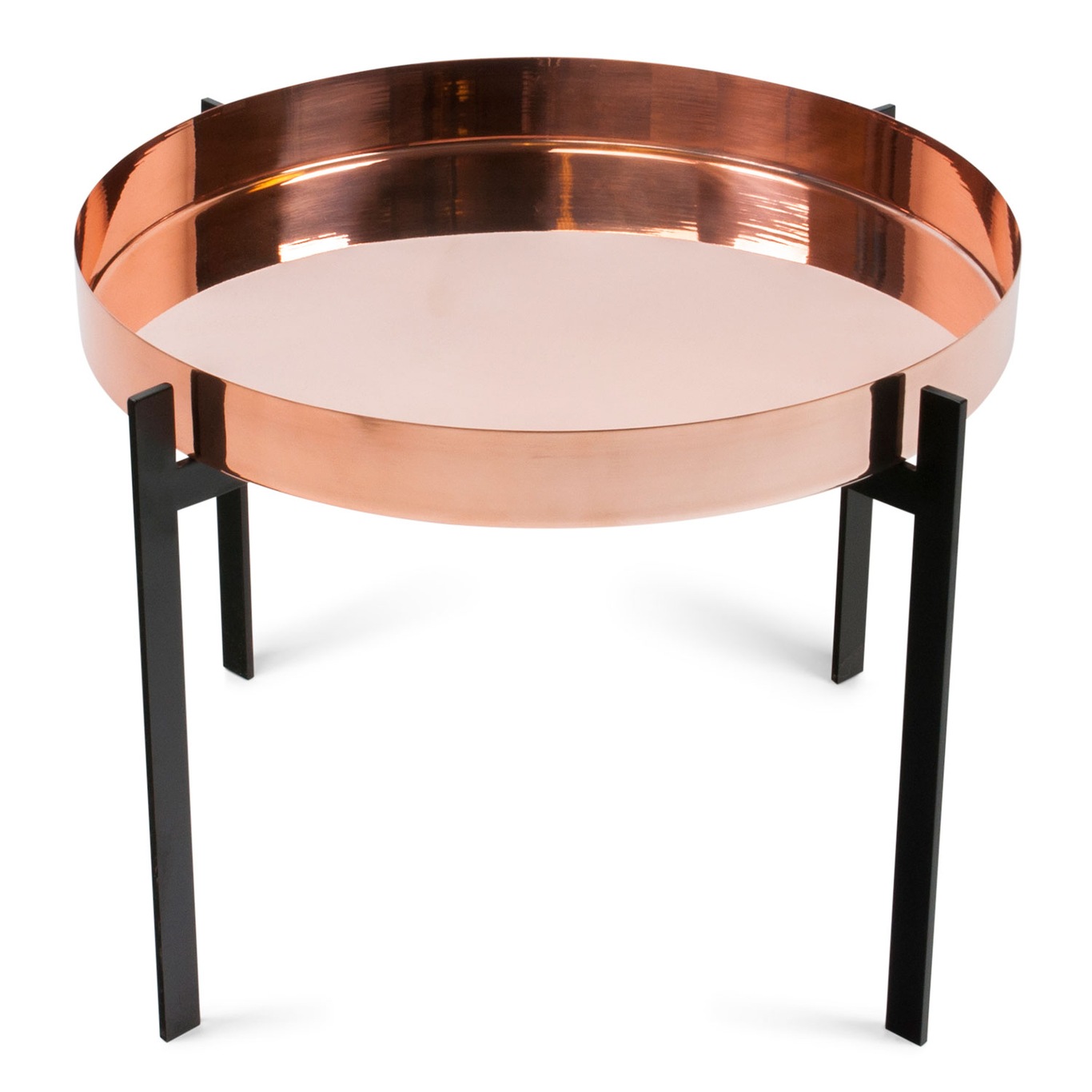 Single Deck Tisch, Kupfer/Schwarz