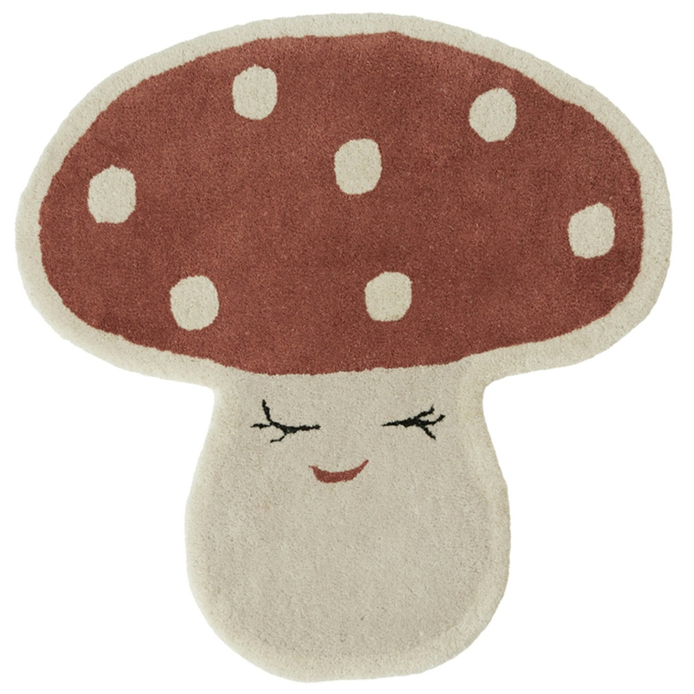 Malle Mushroom Teppich 75x77 cm, Rot