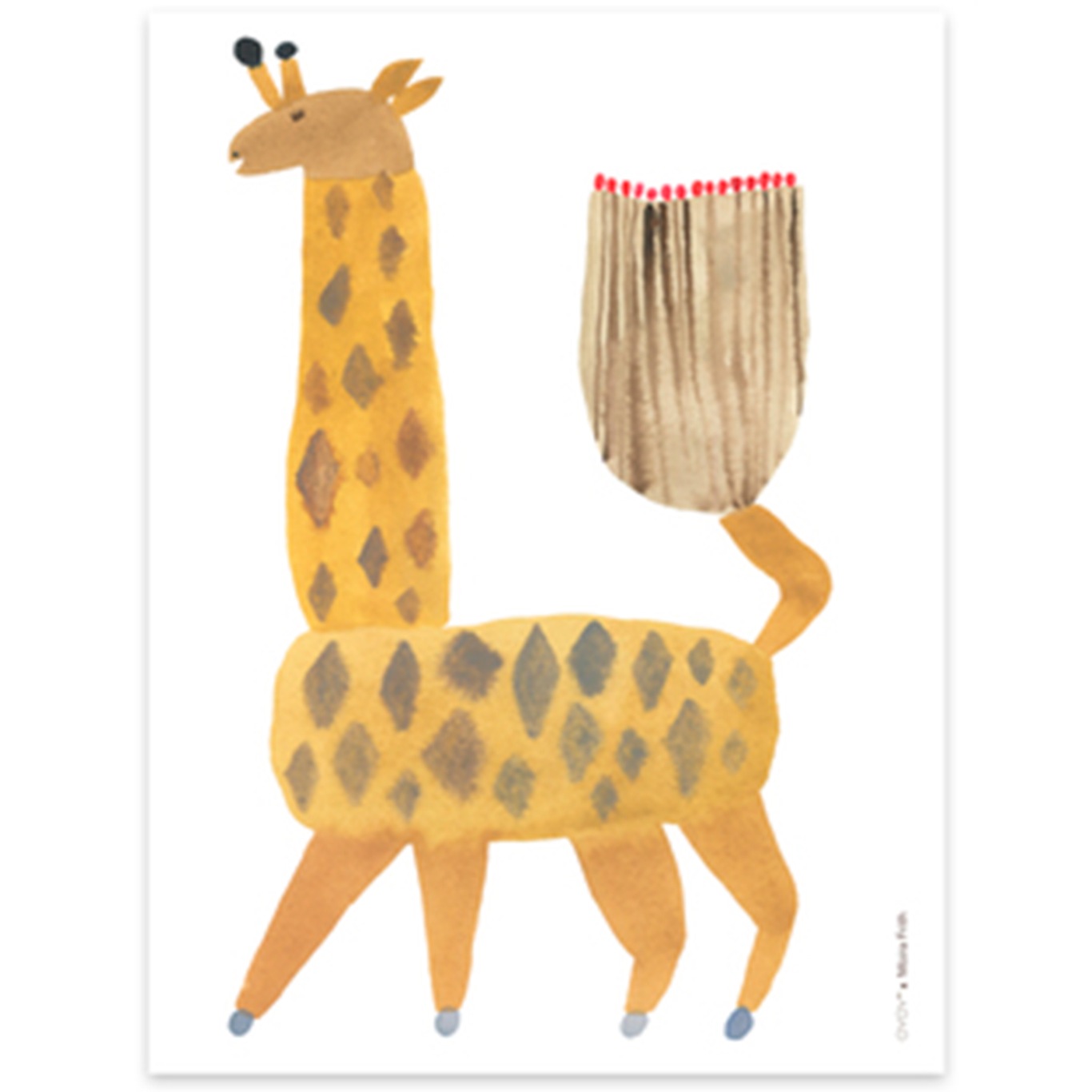 Noah Giraffe Poster, 50x70 cm