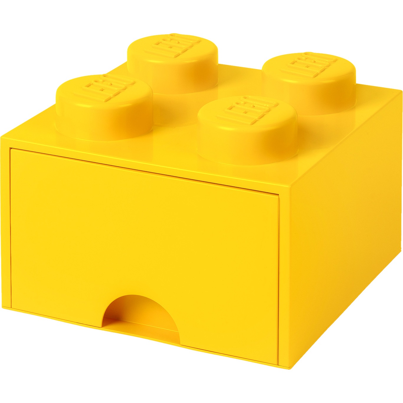 LEGO® Aufbewahrung mit Schublade 4 Knöpfe, Gelb