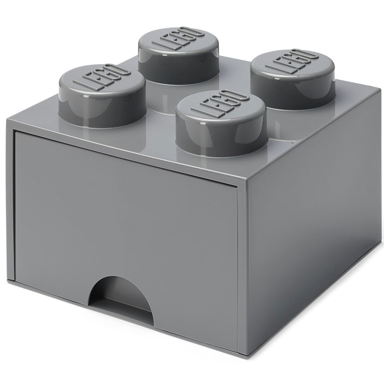 LEGO® Schublade 4 Knöpfe, Dark Stone Grey