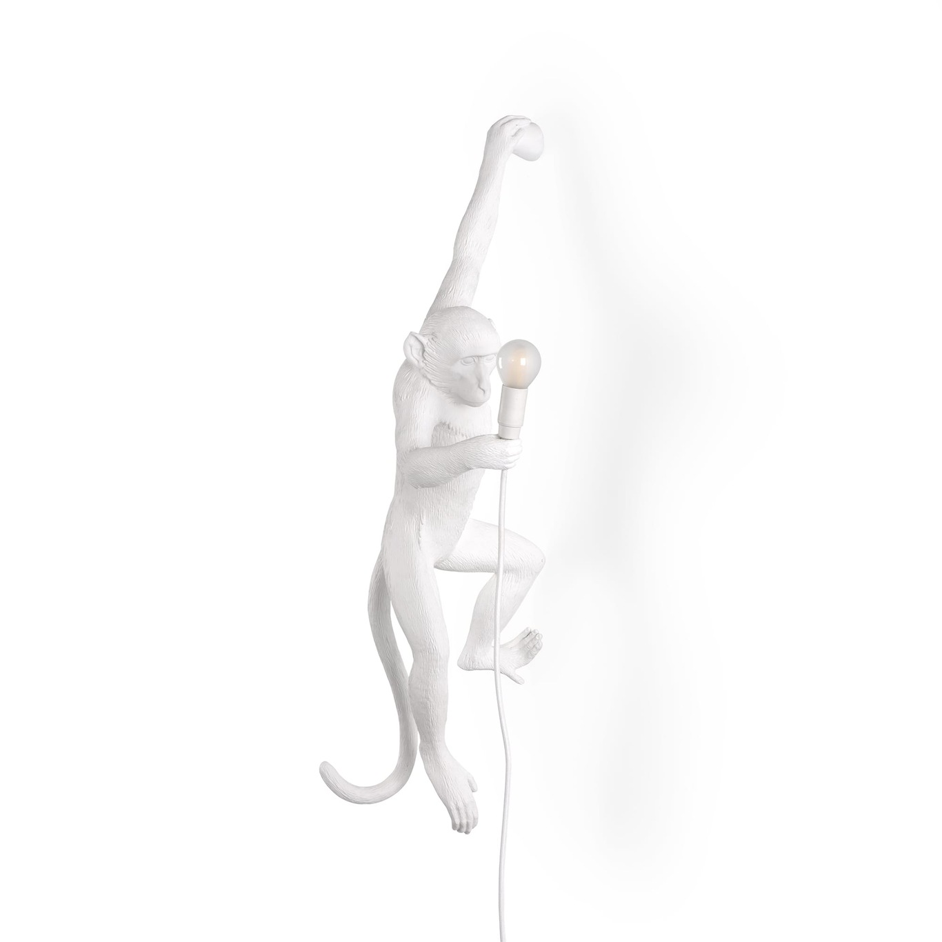 Monkey Lamp Hängend Links, Weiß