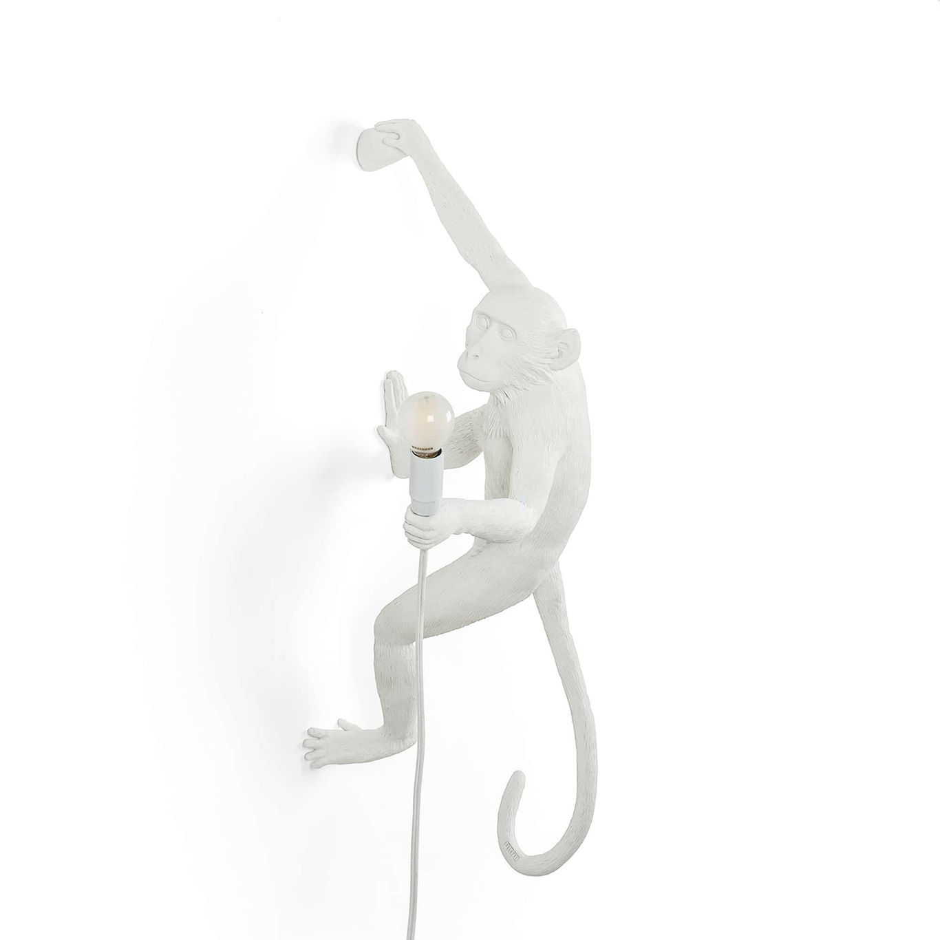 Monkey Lamp Hängend Rechts, Weiß