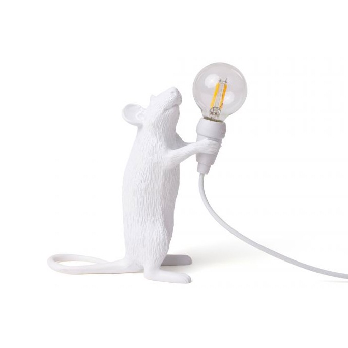 Mouse Lamp Step Tischlampe, Weiß