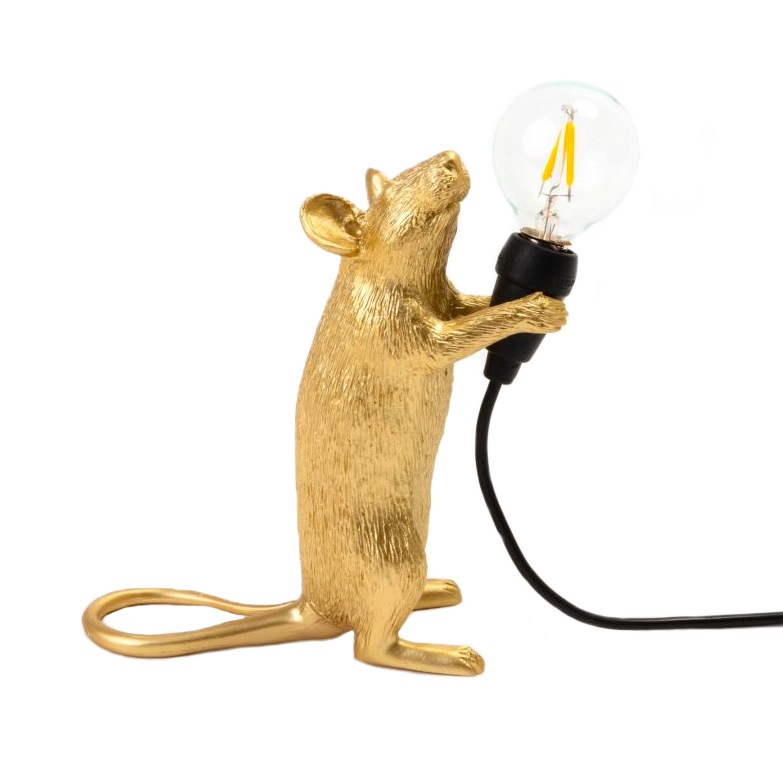Mouse Lamp Step Tischlampe, Gold