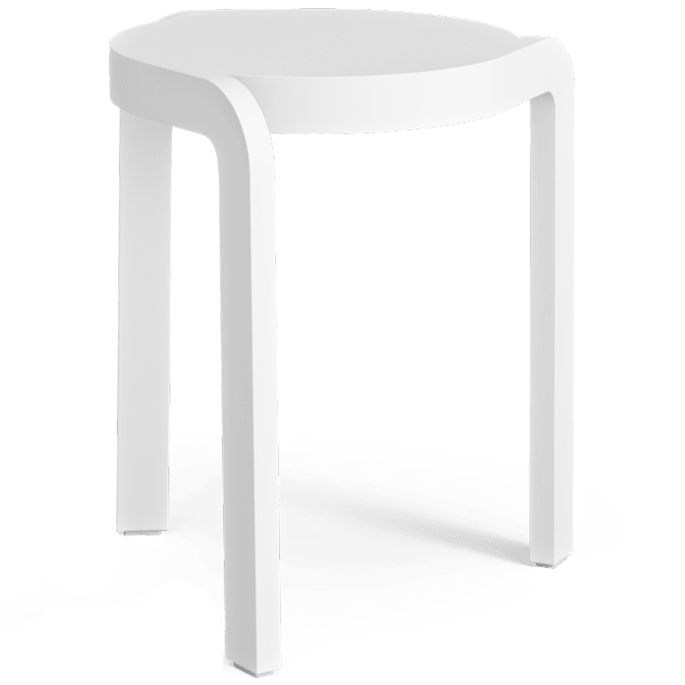Spin Hocker, White Stained