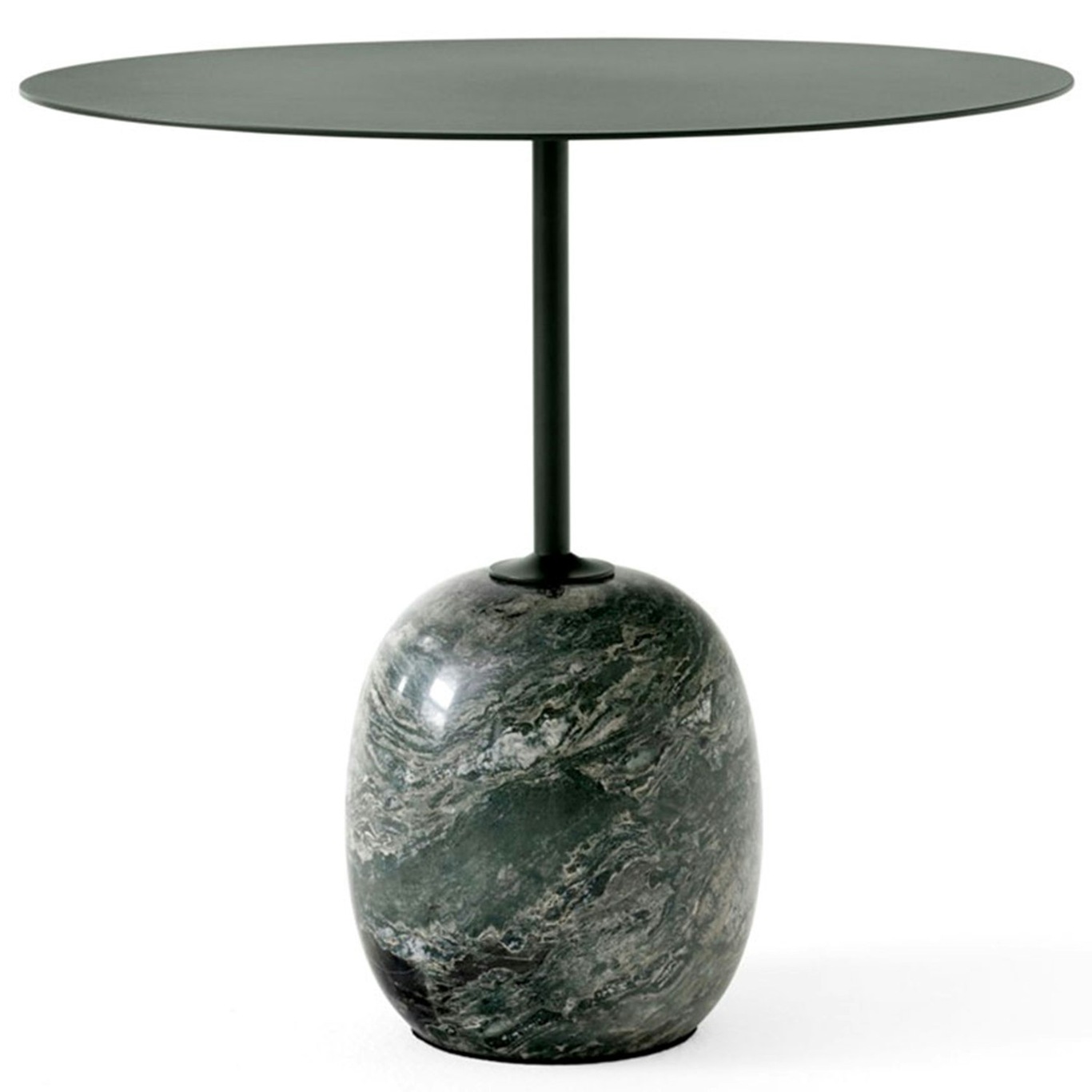 Lato LN9 Oval Tisch, Tiefgrün / Verde Alpi Marble