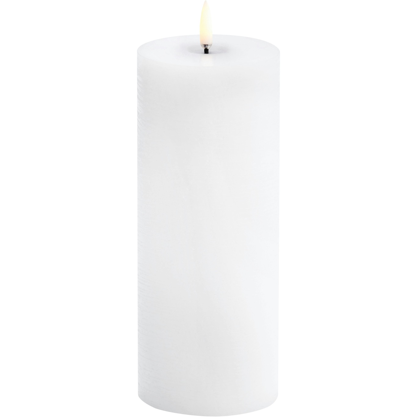 LED Stumpenkerze Geschmolzen 7,8x20,3 cm, Nordic White