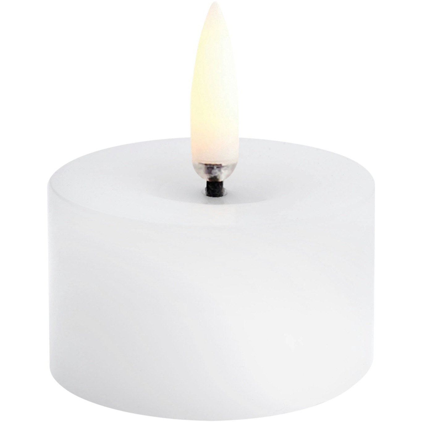LED Stumpenkerze Geschmolzen Nordic White, 5x2,8 cm