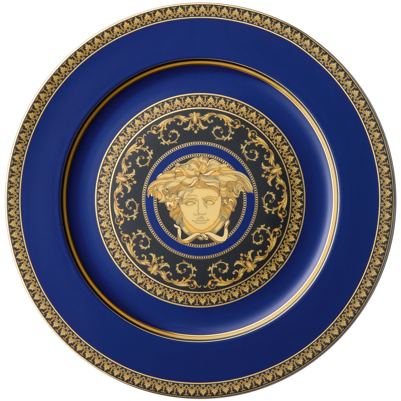 Medusa Blue Service Plate, 30 cm