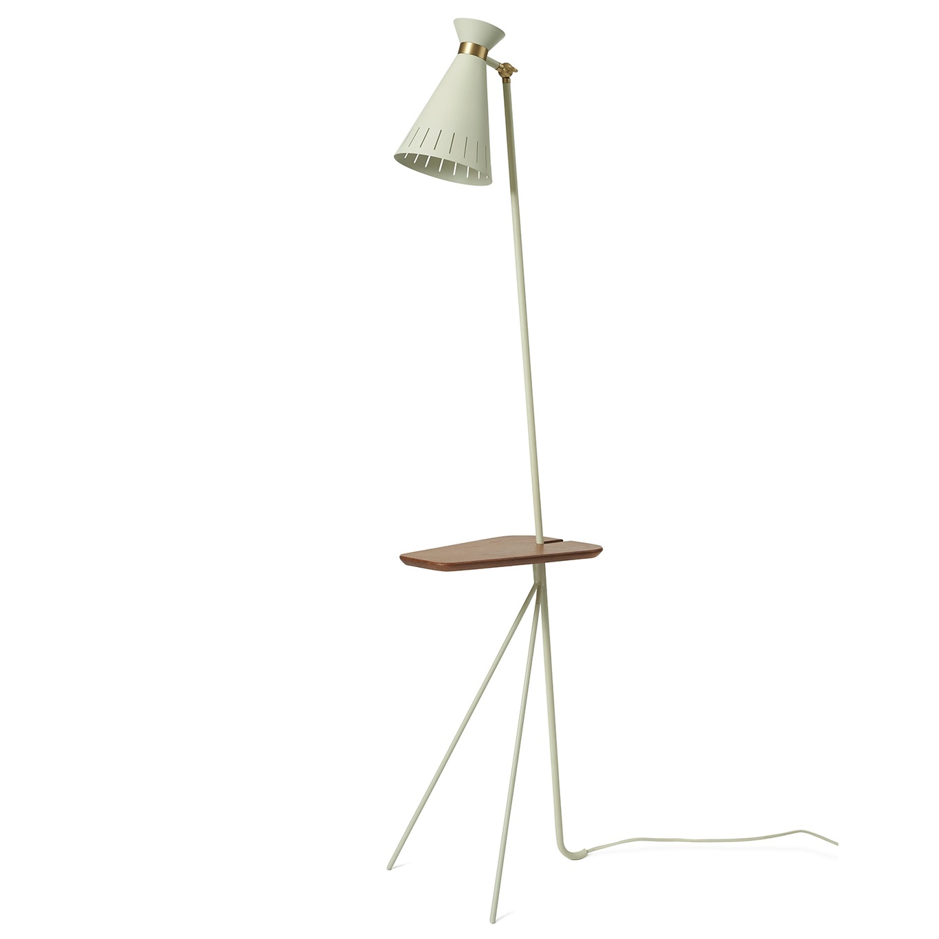 Cone Floor Lamp With Table, Warm White